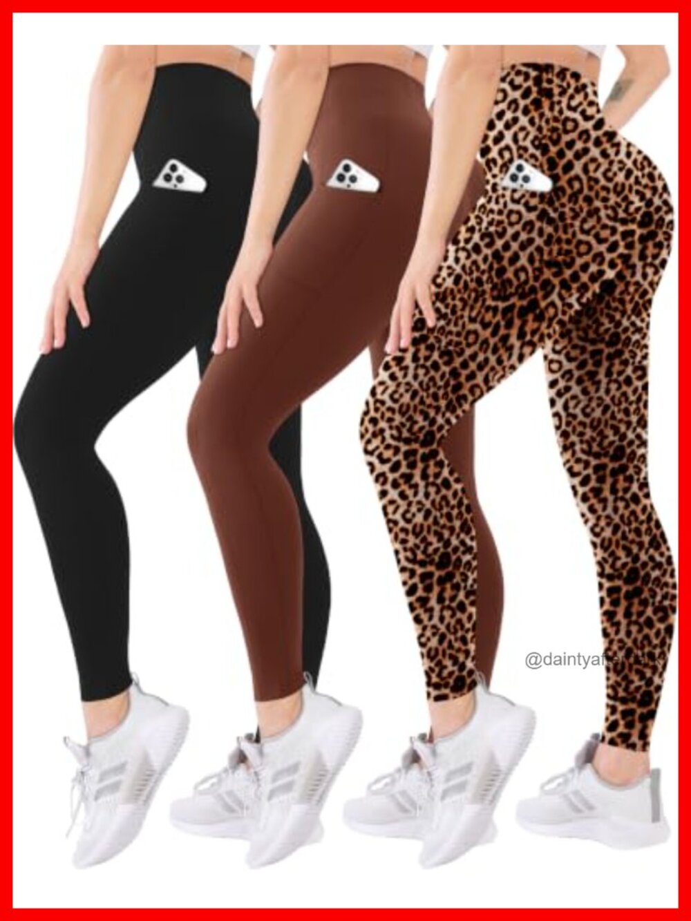 High Waisted Leggings with Pockets Women's Active Tummy Control Yoga Running